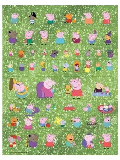   100 fémes matrica kifestő lapokkal, 12 színezhető lap + matricák, Peppa malac
