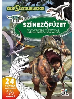 Kifestő A/4, matricákkal, 24 oldal, Dinoszauruszok