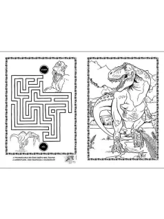 Kifestő A/4, matricákkal, 24 oldal, Dinoszauruszok