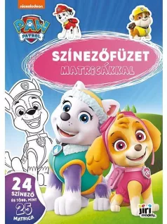   Kifestő A/4, matricákkal, 24 oldal, Mancs őrjárat, lányos