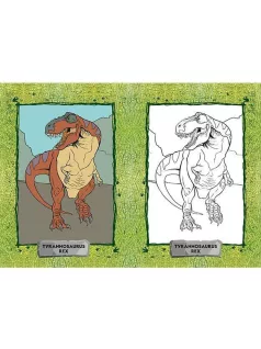 Kifestő A/5, 9 oldal+ 9 színes mintaoldal, Dinoszauruszok