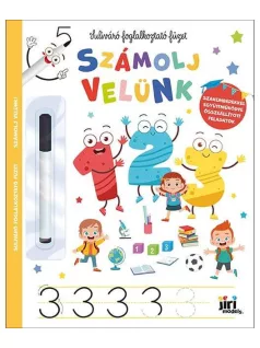   Suliváró foglakoztató füzet, 22 lekaparható lap + filctoll, Számolj velünk