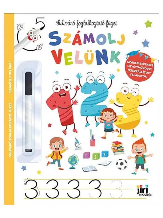 Suliváró foglakoztató füzet, 22 lekaparható lap + filctoll, Számolj velünk