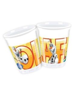 Jégvarázs műanyag pohár, Olaf, 200ml, 8 db/csomag