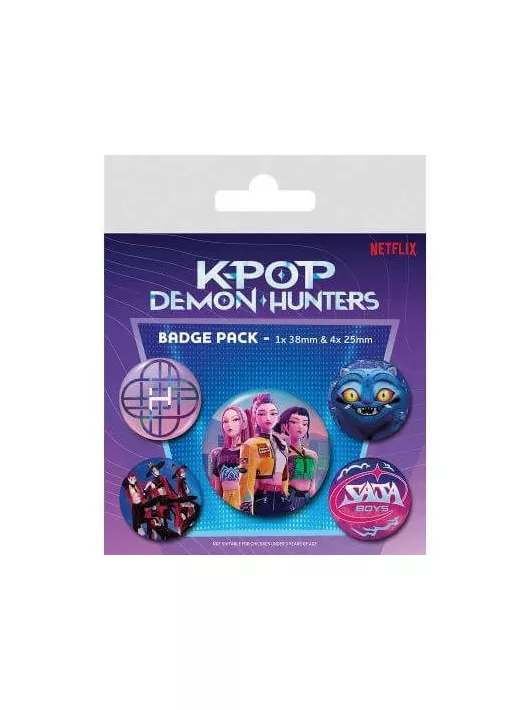 K-POP Démonvadászok kitűző, 5 dbszett