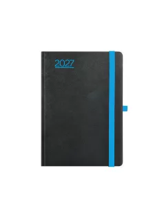 Nero határidőnapló, A/5, heti tervező, 2027, fekete-kék