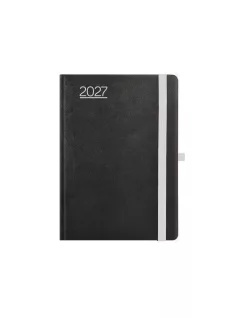   Nero határidőnapló, A/5, heti tervező, 2027, fekete-szürke