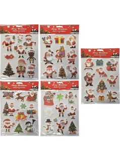   Ablakmatrica, karácsonyi, zselés, 19x24 cm, többféle változat