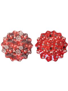   Műanyag tálca, karácsonyi, csillag alakú, 30 cm, többféle változat