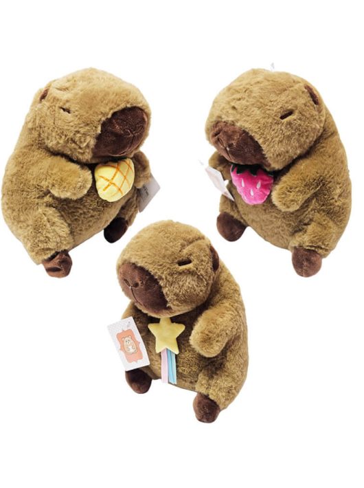 Kapibara plüss figura kiegészítőkkel, kb. 22cm, többféle változat