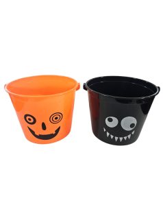 Halloween műanyag vödör, kétféle