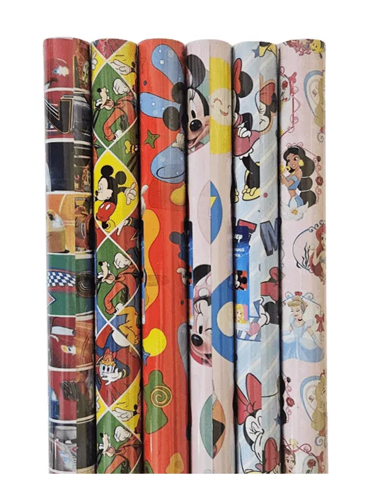 Csomagolópapír, hengeres, 70x200cm, mesefigurás, többféle