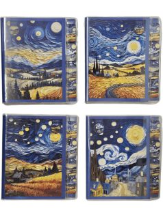 Van Gogh notesz, B/7, 9x12cm vonalas, többféle változat