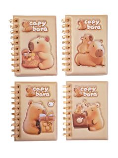 Kapibara spirál notesz, A/6, vonalas, többféle változat 