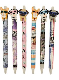   Radírozható zseléstoll, nyomógombos, 0,5mm, kutyás (HZ-2905)