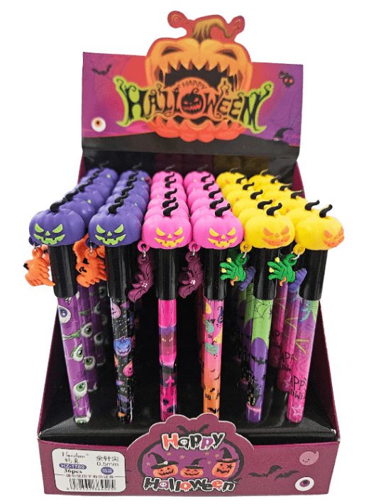 Zseléstoll Halloween (színes tökök lógó dísszel), többféle változat