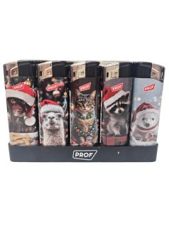 Öngyújtó, karácsonyi állatok, többféle, 1 db