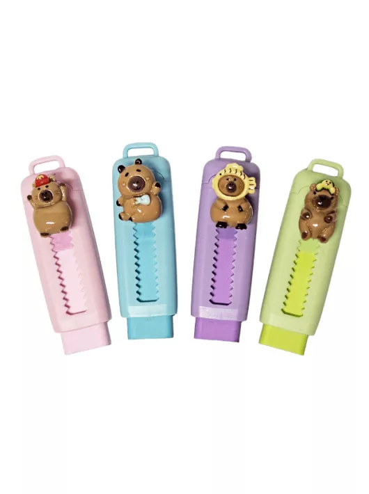 Kapibara radír, kitolható radír, 4 féle változat (241620)