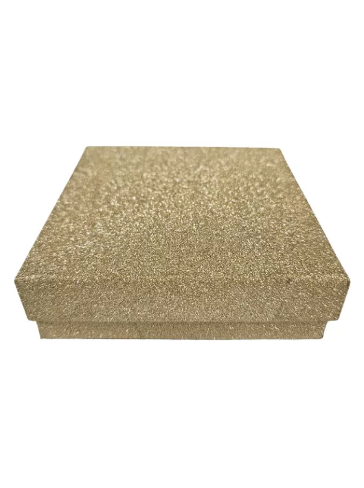 Ékszerdoboz, 9x9cm, arany