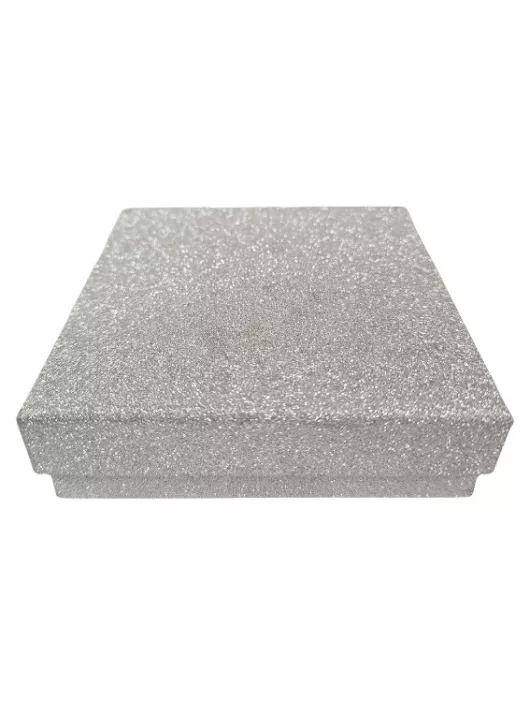 Ékszerdoboz, 9x9cm, ezüst