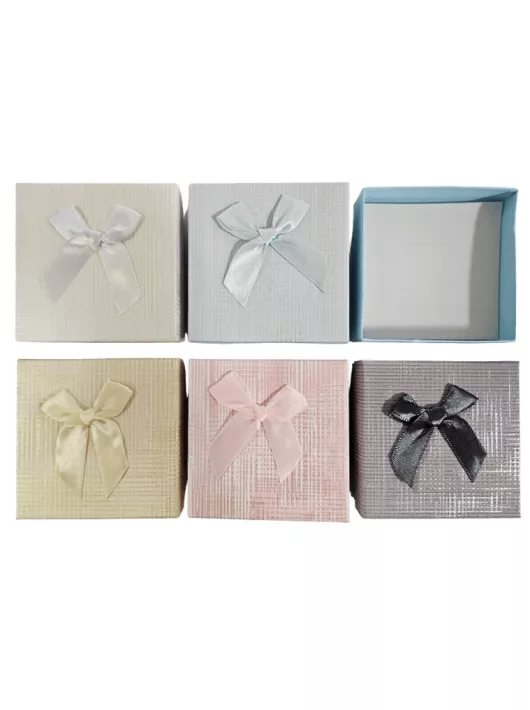 Ékszerdoboz, 9x9cm, többféle szín