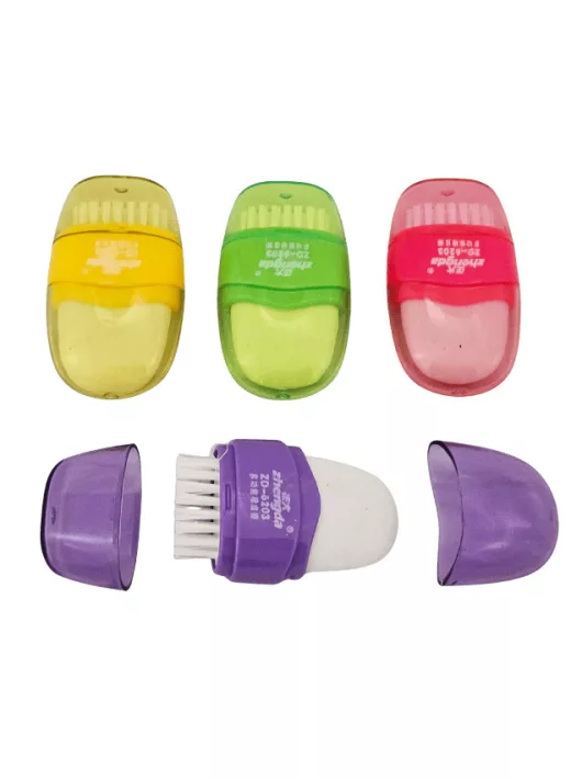 Radír seprűvel, vidám színek, ZD-6203