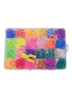   Gumikarkötő készítő szett, (gumigyűrűk, kapcsok), 19x13cm