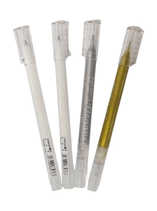 Zseléstoll készlet, 4 db-os (fehér, arany, ezüst), 0,8mm, JD-2289-4