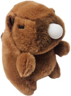 Kapibara plüss kulcstartó, rágógumis, kb. 12 cm