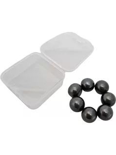   Mágneses golyók, 7 db/szett, kb. 1 cm-es, műanyag dobozban