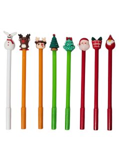 Karácsonyi zseléstoll, kupakos, 8 féle figurával