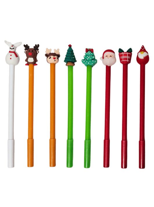 Karácsonyi zseléstoll, kupakos, 8 féle figurával