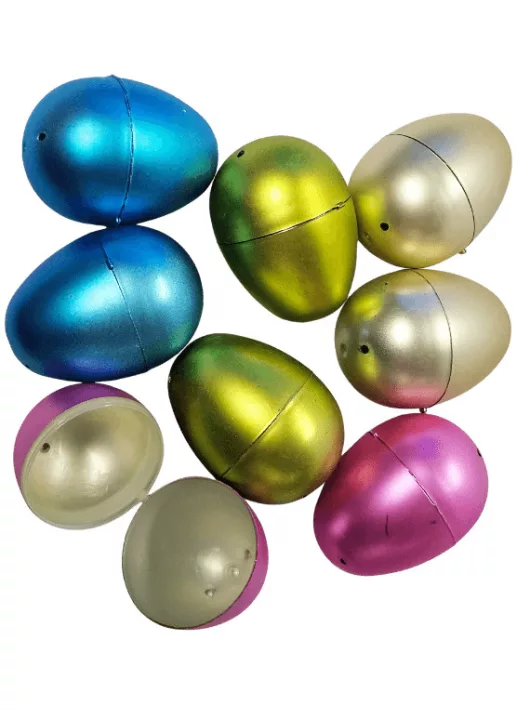 Tojások, műanyag, tölthető, 8 db/csomag, 5,5cm-es