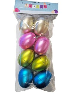 Tojások, műanyag, tölthető, 8 db/csomag, 5,5cm-es