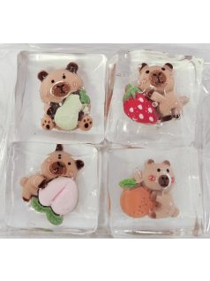   Kapibara stresszlabda, 4 db zselés kocka/csomag, squishy toy