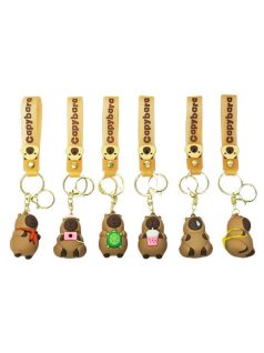   Kapibara kulcstartó pánttal, műanyag, kb. 5 cm, 6 féle (639010)