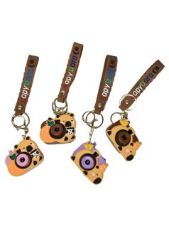   Kapibara kulcstartó, fényképezőgép formájú, vetítős (elemes), műanyag, kb. 5x4 cm, 4 féle 