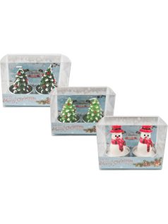 Karácsonyi gyertya, különféle formájú, 2 db/szett