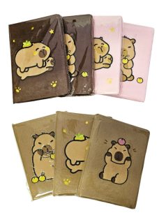   Kapibara napló, plüss borítóval, A/5, vonalas, többféle változat