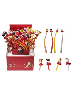   Karácsonyi zseléstoll, kupakos, 4 féle figurával, (XC49-7)