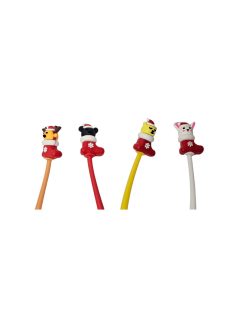   Karácsonyi zseléstoll, kupakos, 4 féle figurával, (XC49-7)