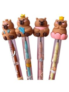 Kapibara tolóbetétes ceruza, 4 féle figurával