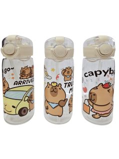 Kapibara kulacs, 400ml, szívószálas, 3 féle