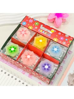 Karácsonyi radírok, hópehely, többféle változat