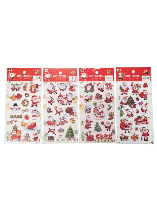 Karácsonyi matrica, 10x18cm, többféle változat