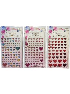 Szivecskés matrica, 10x15cm, többféle