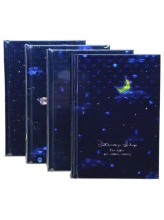   Hologrammos hatású notesz fekete lapokkal, 130x185mm, 128 lapos, 110g/m2