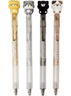   Radírozható zseléstoll, nyomógombos, 0,5mm, cicás, többféle változat