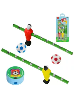  Focis írószer szett 7 db-os, (2 db ceruza, 4 db radír, hegyező), Qihao QH-8233