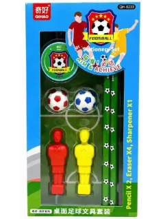   Focis írószer szett 7 db-os, (2 db ceruza, 4 db radír, hegyező), Qihao QH-8233